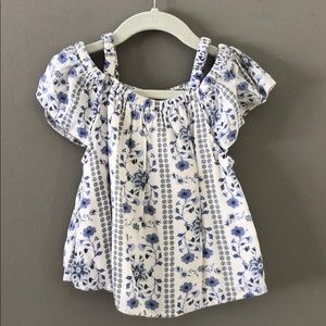Floral Print Top for Toddler Girls
